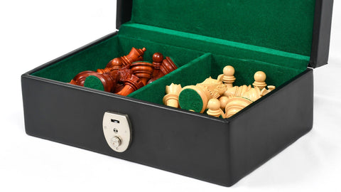 boîte de rangement pour jeu d'échecs en cuir