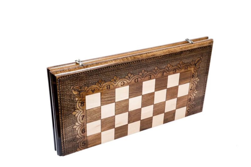 Druuzyl Jeu D'échecs 3 En 1 Magnétique – Échiquier Pliable En Bois 29x29 Cm – Échecs, Dames, Backgammon – Voyage Et Famille