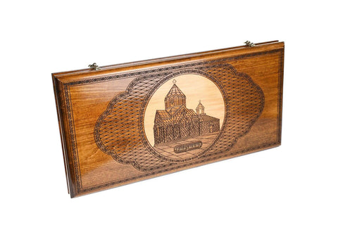 Plateau Backgammon Monastère Gandzasar Fabrication Artisanale